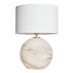 Lewis Glass Ball Table Lamp, Marble - thumbnail 7