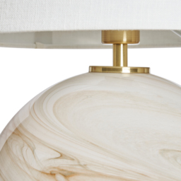 Lewis Glass Ball Table Lamp, Marble - thumbnail 8