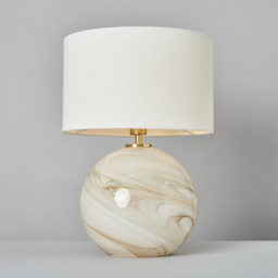 Lewis Glass Ball Table Lamp, Marble - thumbnail 4