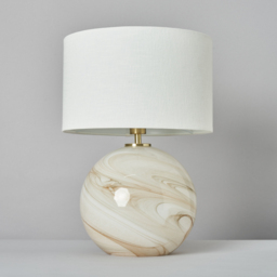 Lewis Glass Ball Table Lamp, Marble - thumbnail 5