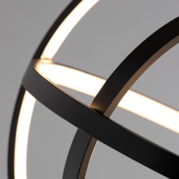 Ingel Rings Orbital LED Flush Ceiling Light, Satin Black - thumbnail 6