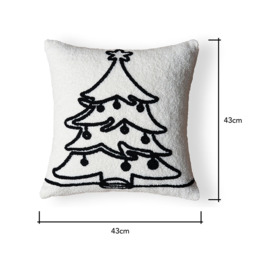 Christmas Tree Tufted Cushion, Natural - thumbnail 6
