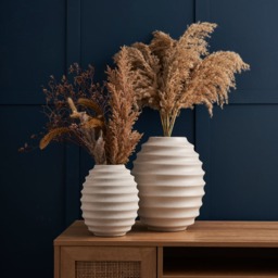 Large Beehive Style Ceramic Vase, Cream - thumbnail 5