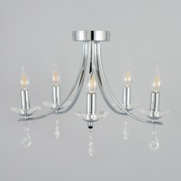 Bugsy Flush Ceiling Light, Chrome - thumbnail 5