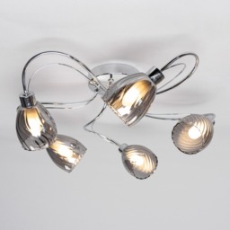 Arya Tangle Flush Bathroom Ceiling Light, Chrome - thumbnail 4