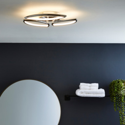 Karly LED Bathroom Flush Ceiling Light, Chrome - thumbnail 3