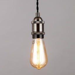 Industrial Style Black Cable Ceiling Pendant, Antique Pewter - thumbnail 5