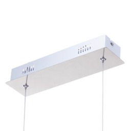 Cyan 5 Light LED Diner Pendant Bar, Chrome - thumbnail 4