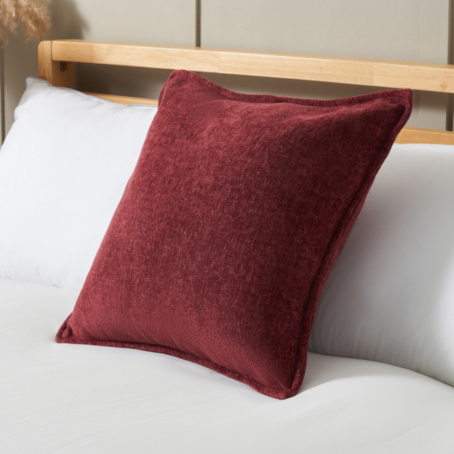 Oxford Chenille Cushion, Merlot - image 1