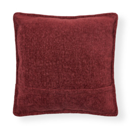 Oxford Chenille Cushion, Merlot - thumbnail 5