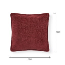 Oxford Chenille Cushion, Merlot - thumbnail 7