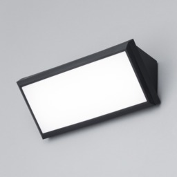 Sanday Outdoor LED Wedge Design Wall Light, Black - thumbnail 4