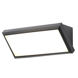 Sanday Outdoor LED Wedge Design Wall Light, Black - thumbnail 1