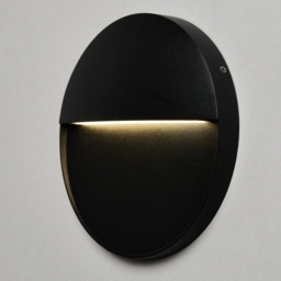 Orvi Outdoor LED 16cm Round Wall Light, Black - thumbnail 4