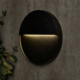 Orvi Outdoor LED 16cm Round Wall Light, Black - thumbnail 3