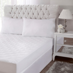 Bamboo Super King Mattress Protector, White - thumbnail 1