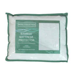 Bamboo Super King Mattress Protector, White - thumbnail 3