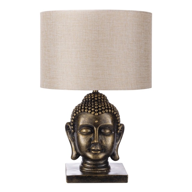 Buddha Table Lamp, Gold - image 1