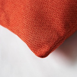 Snow Fleece Cushion, Orange - thumbnail 4