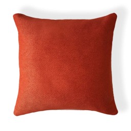Snow Fleece Cushion, Orange - thumbnail 3