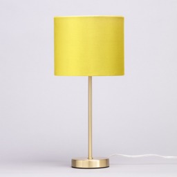 Velvet Table Lamp, Ochre and Brass - thumbnail 5