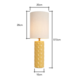 Halden Tall Ceramic Table Lamp, Yellow - thumbnail 8