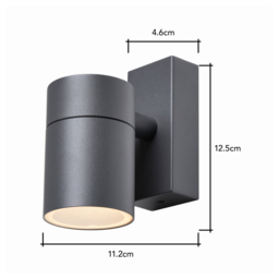 Jared Outdoor Up or Down Wall Light, Anthracite - thumbnail 7