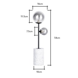 Forella Terrazzo Table Lamp, Satin Black - thumbnail 8
