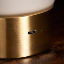 Elly Rechargeable Table Lamp, Brass - thumbnail 9