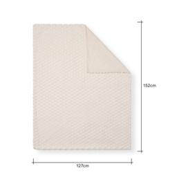 Honeycomb Faux Fur Throw, Cream - thumbnail 7