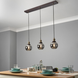 Carter Industrial Style Diner Pendant Bar, Bronze - thumbnail 3
