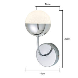 Sile LED Bathroom Wall Light, Chrome - thumbnail 7