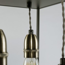 Dexter Industrial Style Box Flush Ceiling Light, Black - thumbnail 6