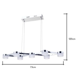 Christie 7 Light LED Pendant, Chrome - thumbnail 9