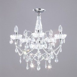 Edith Flush Ceiling Light, Chrome - thumbnail 5