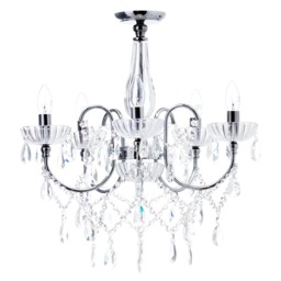 Edith Flush Ceiling Light, Chrome - thumbnail 1