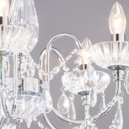 Edith Flush Ceiling Light, Chrome - thumbnail 6