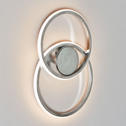 Pei Rings LED Ceiling or Wall Light, Chrome - thumbnail 4