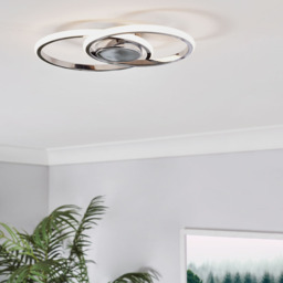 Pei Rings LED Ceiling or Wall Light, Chrome - thumbnail 3