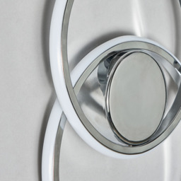 Pei Rings LED Ceiling or Wall Light, Chrome - thumbnail 6