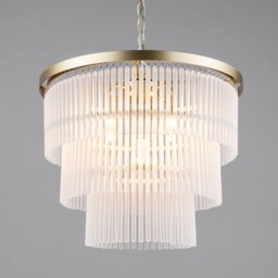 Aubrey Frosted Glass Ceiling Pendant, Brass - thumbnail 4