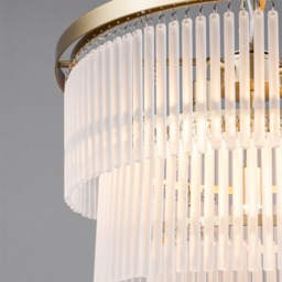 Aubrey Frosted Glass Ceiling Pendant, Brass - thumbnail 6