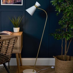Olson Arc Floor Lamp, White - thumbnail 3