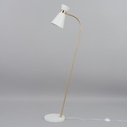 Olson Arc Floor Lamp, White - thumbnail 6