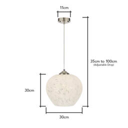 Agnes Flakestone Ceiling Pendant, Nickel - thumbnail 8