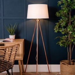 Tristan Tripod Floor Lamp, Copper - thumbnail 4