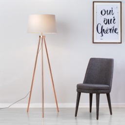 Tristan Tripod Floor Lamp, Copper - thumbnail 9