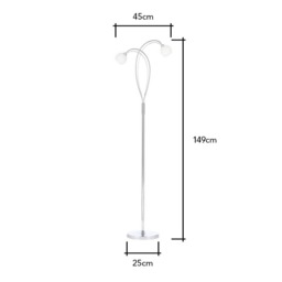 Soni Floor Lamp, Chrome - thumbnail 9
