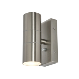 Jared Outdoor Up and Down Wall Light with Photocell, Stainless Steel