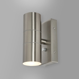 Jared Outdoor Up and Down Wall Light with Photocell, Stainless Steel - thumbnail 4